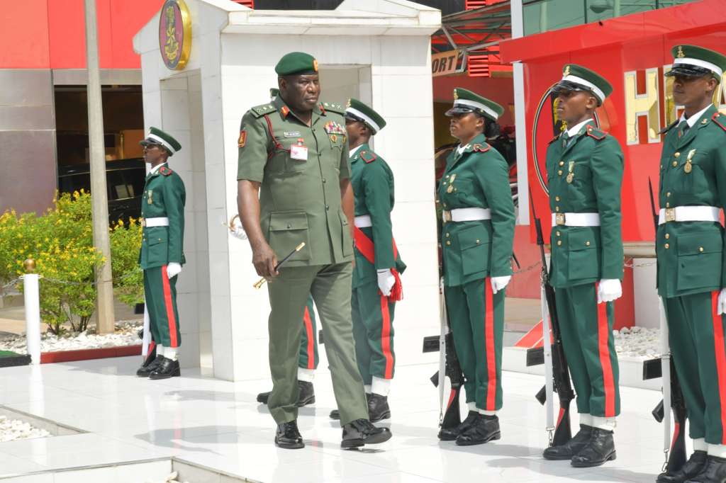 Major General Waidi Shaibu assumes office as Nigeria’s 25th Chief of Army Staff during a handover ceremony at the Army Headquarters, Abuja.
