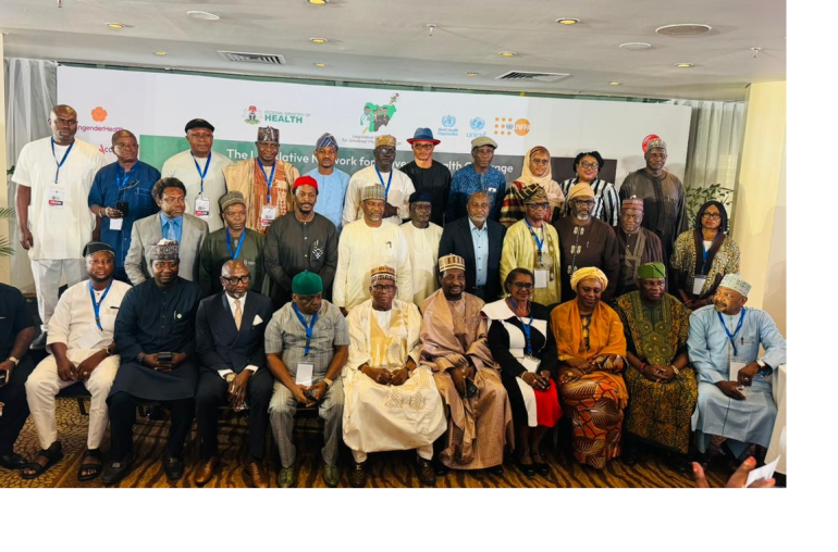 Dr. Pavel Ursu and Senator Ipalibo Banigo discuss digital health reforms and universal health coverage at a national summit in Abuja.