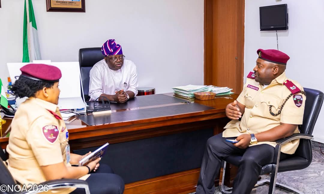 NOA Director-General  Lanre Issa-Onilu addressing media at Abuja Headquarters