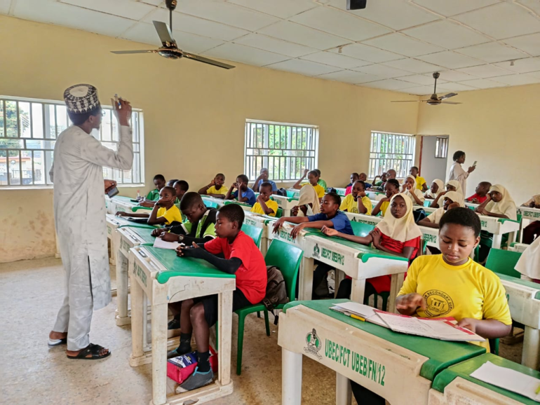 Students attending a digital safety training at JSS Utako, Abuja, organised by CITAD and the Ndukwe Kalu Foundation.