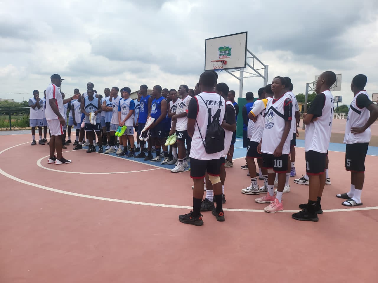 Secondary school students participating in a basketball training and screening exercise organized by the Ejike Ugboaja Foundation in the Federal Capital Territory.