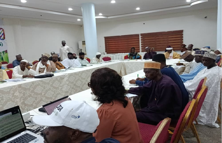 Cross section of religious leaders, traditional rulers, lawmakers and the judiciary at the GMOS Workshop in Abuja