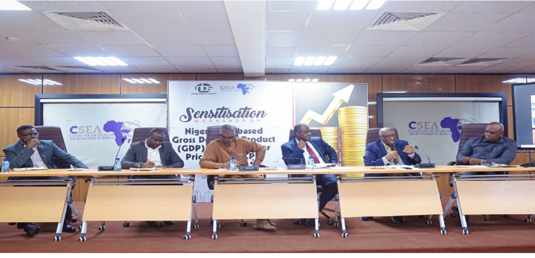 Prof. Adeola Adenikinju, President of the Nigerian Economic Society, speaking during a press briefing on Nigeria’s economic outlook.
