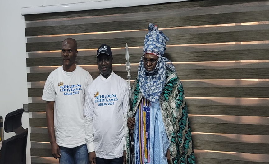 Engineer Ciroma Joseph unveiled as the first Ambassador of Kingdom Unity Games Abuja 2025 at Moshood Abiola National Stadium