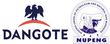 NUPENG and Dangote Refinery officials at a meeting, signing an MoU to formalise workers’ union rights and suspend strike action.