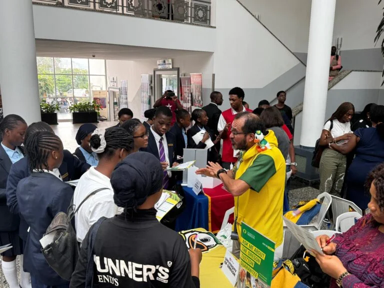 Brian Neubert of the U.S. Embassy encourages Nigerian students to explore scholarships, admissions, and higher education opportunities in the United States.