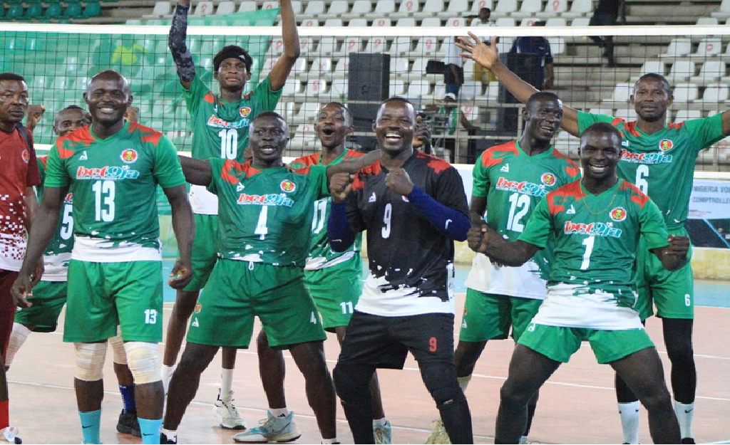 Nigerian volleyball teams in action at Day 6 of the 2025 CGC Volleyball Premier League in Abuja.