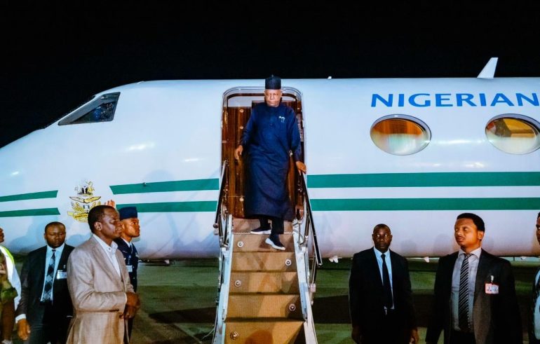 Vice President Kashim Shettima arrives in Abuja after representing President Bola Tinubu at the UN General Assembly in New York and strategic meetings in Germany.