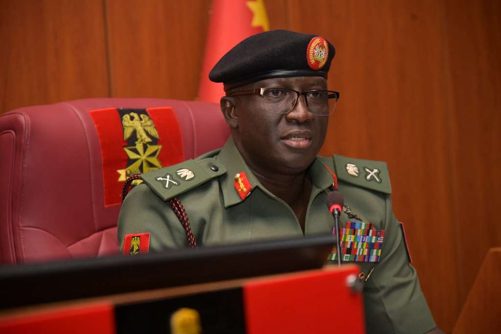 Major General Waidi Shaibu assumes office as Nigeria’s 25th Chief of Army Staff during a handover ceremony at the Army Headquarters, Abuja.