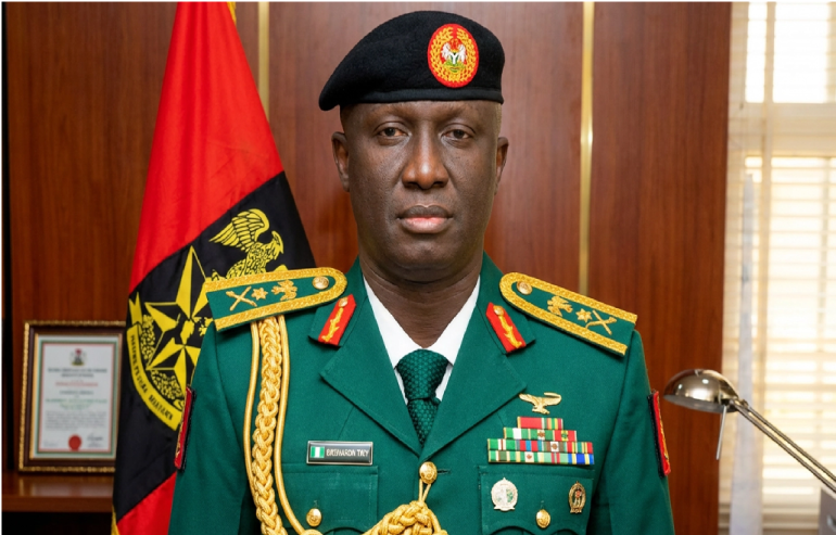 Nigerian Army and Ebonyi State officials at the groundbreaking of the Amasiri-Edda training depot in Ebonyi State