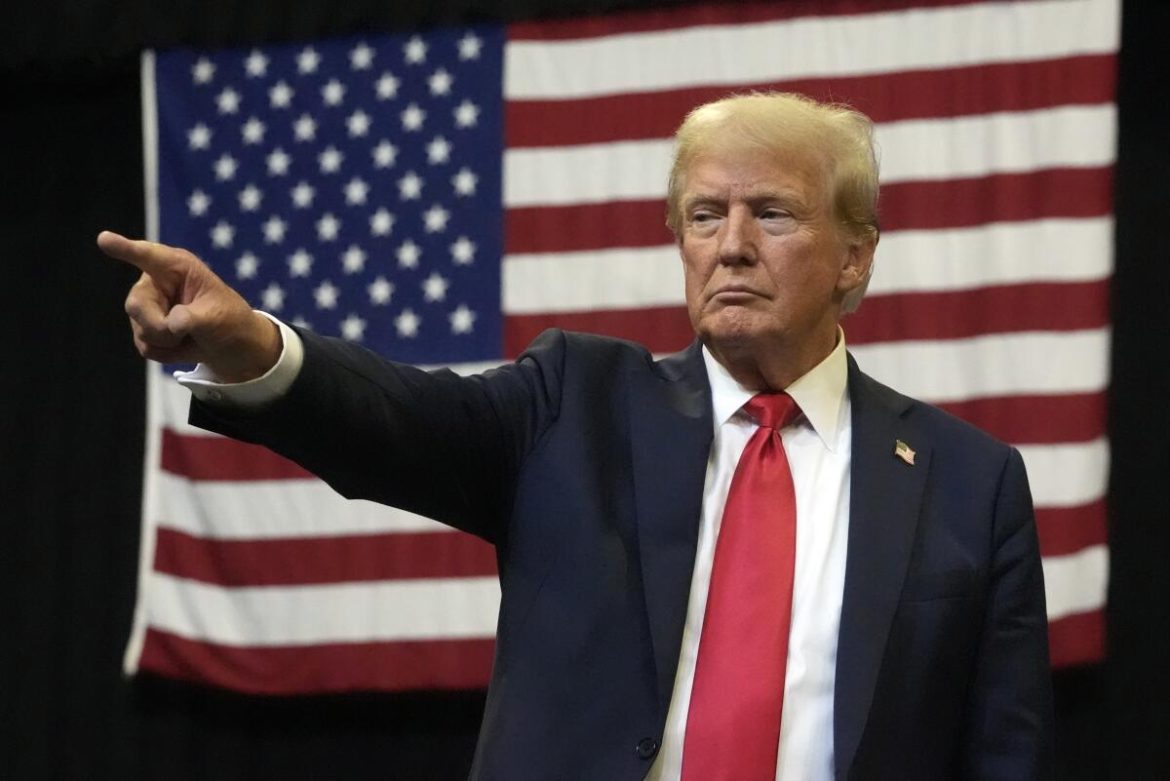 US President Donald Trump speaks as Washington prepares tougher financial sanctions targeting Iran and its trade partner