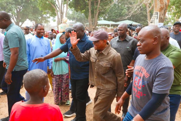 FCT Minister Nyesom Wike observing polling units in Abuja Municipal Area Council during the 2026 elections.
