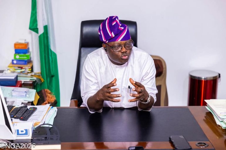 NOA Director-General Lanre Issa-Onilu addressing media at Abuja Headquarters