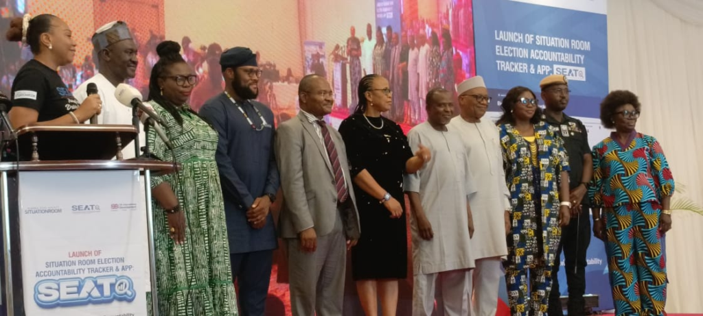 Stakeholders including Yunusa Ya’u, Clement Nwankwo, and partners at an Abuja event unveiling a digital platform to monitor electoral reforms and improve accountability before Nigeria’s 2027 general elections.