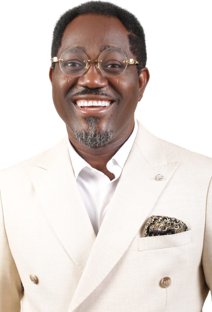 Blessing Agbomhere speaking at his declaration event in Auchi as he announces his APC candidacy for Etsako Federal Constituency House of Representatives seat