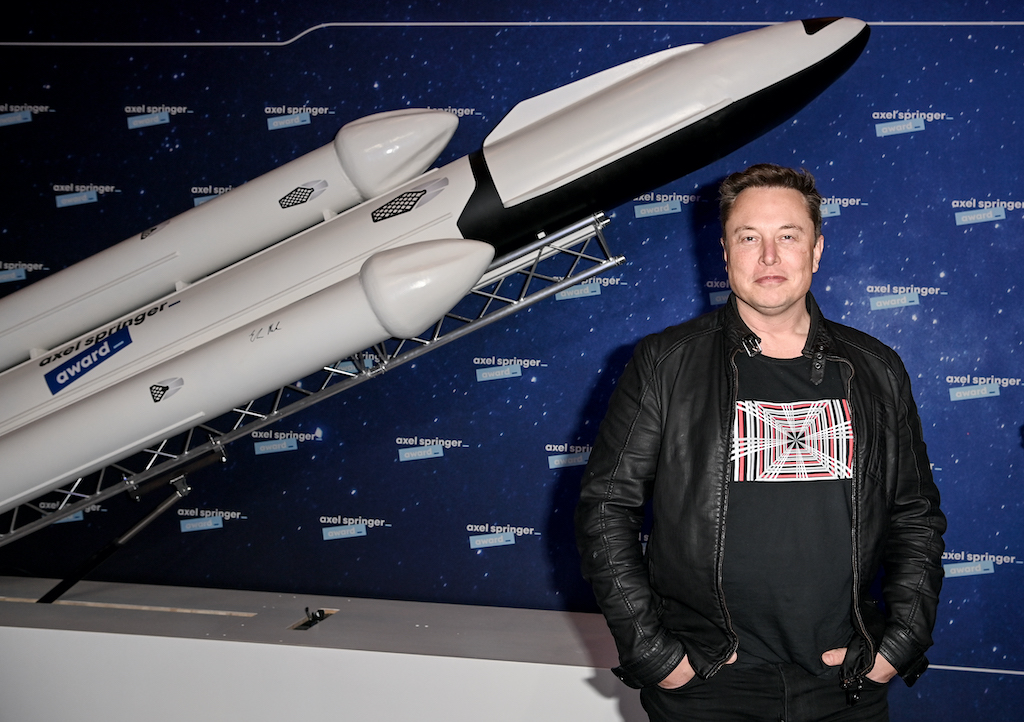 A space technology company facility with rockets and aerospace equipment ahead of a major stock market listing.