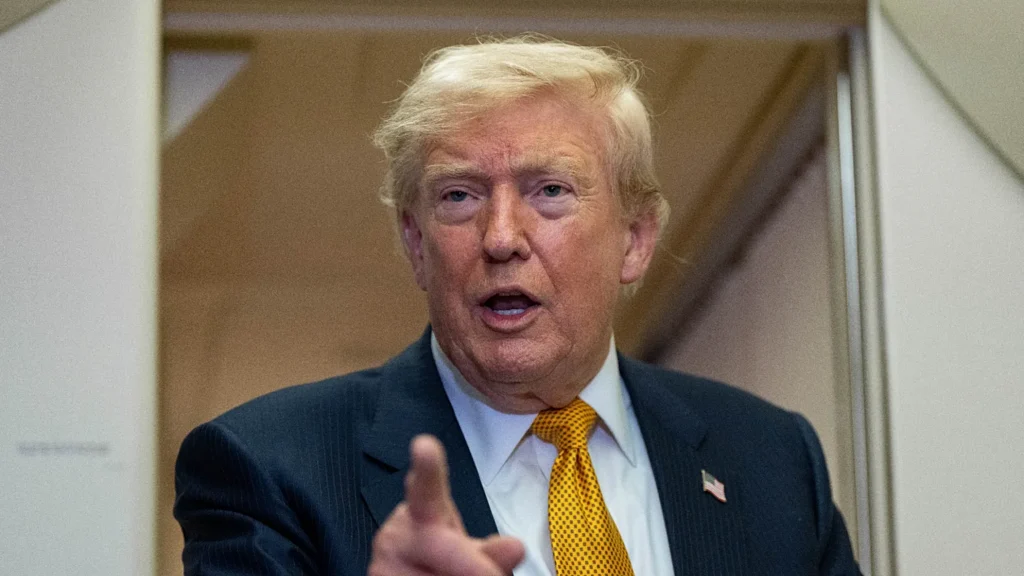 US President Donald Trump addressing the United Nations General Assembly
