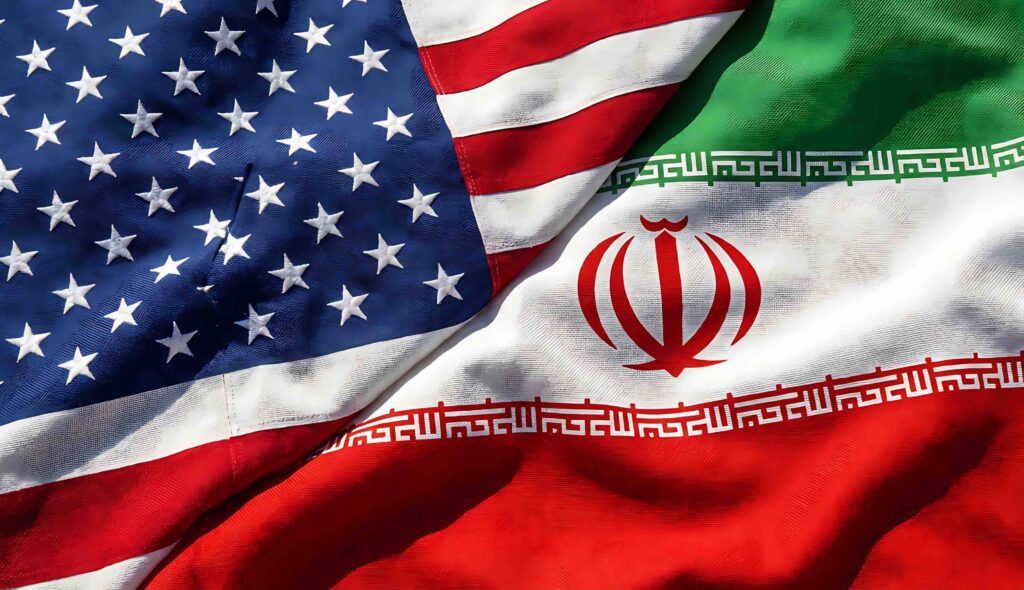 Smoke rises after military strikes as Iran and the United States exchange attacks across the Gulf region amid escalating tensions