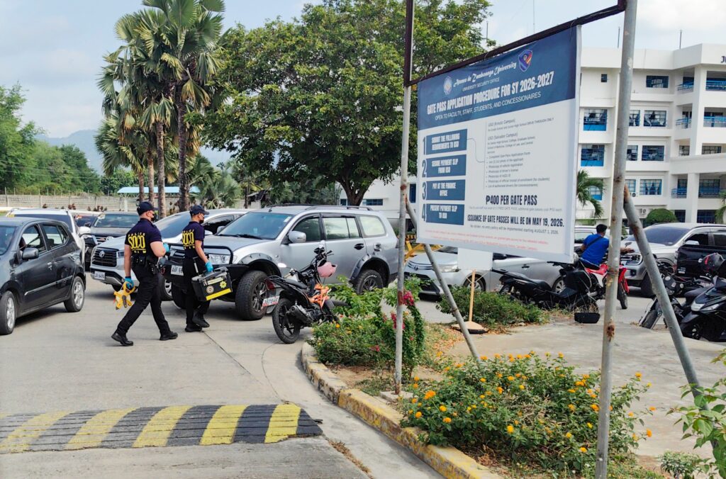 Police and emergency responders at a Philippine school