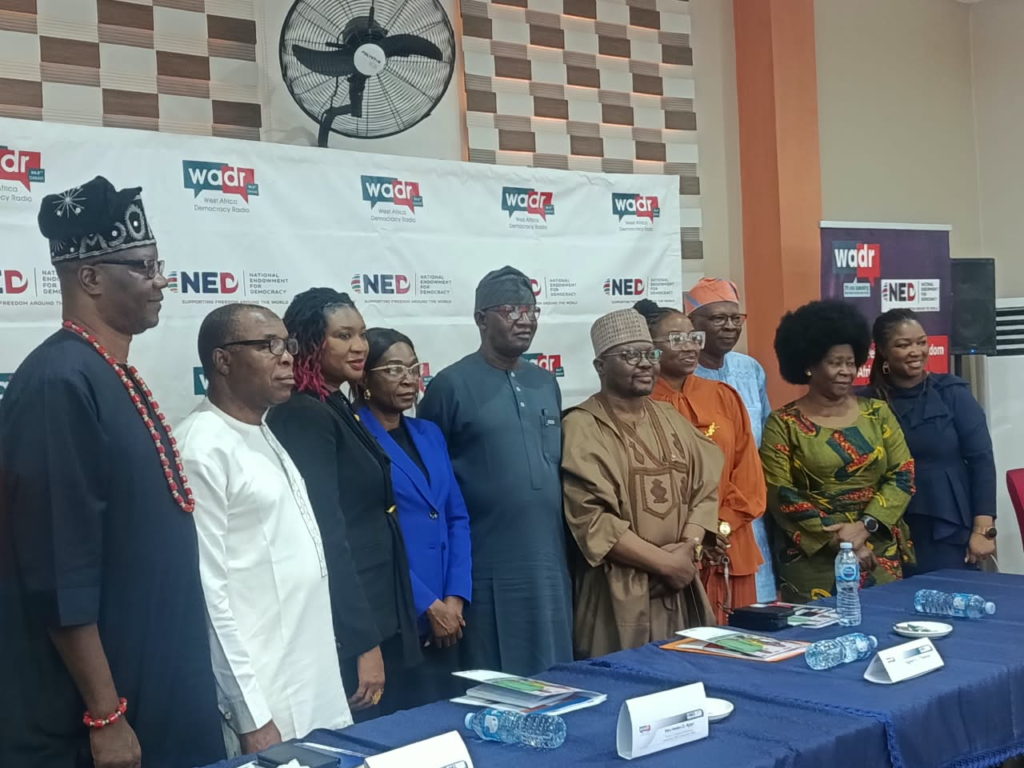 INEC representative speaking at WADR Democracy and Governance Forum on preparations for the 2027 elections in Abuja.