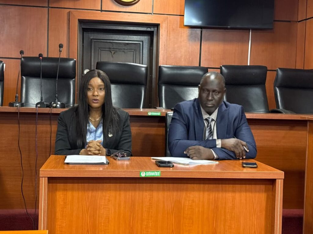 IST Chairman Aminu Junaidu and CIS President Fiona Ahimie during a courtesy visit in Abuja