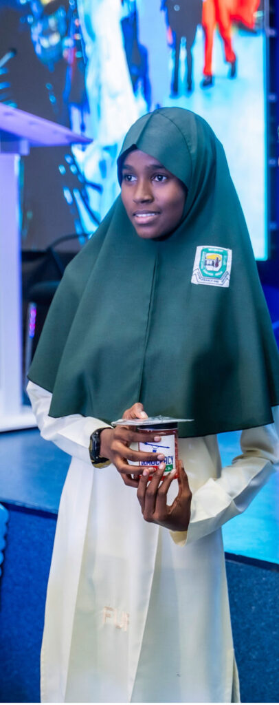 Faruk Fatimah, a student of Government Science Secondary School, Maitama, sharing her experience at the girls’ rights debate.