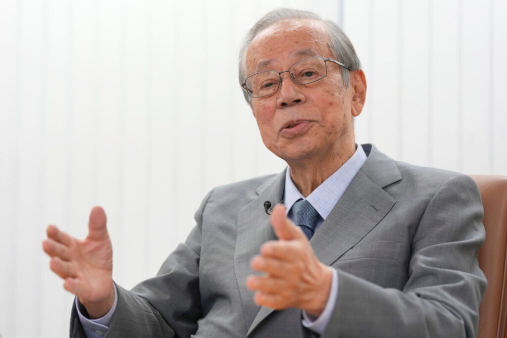 Former Japanese Prime Minister Yasuo Fukuda, who has died at the age of 90.
